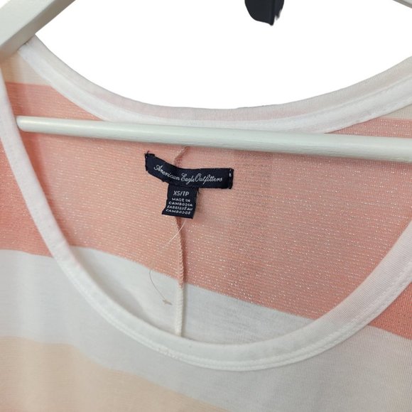 AMERICAN Eagle Shimmer Wide Sleeve  Top - Picture 2 of 4